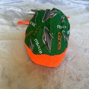 Set of 4 Green and Orange Miami Hurricanes Dew rag